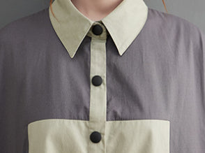Abrigo Suelto de Contraste para Mujer Talla Grande - Efecto Adelgazante - Image 16