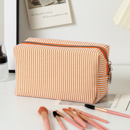 Bolsa de Cosméticos de Viaje con Rayas Bordadas - Image 25