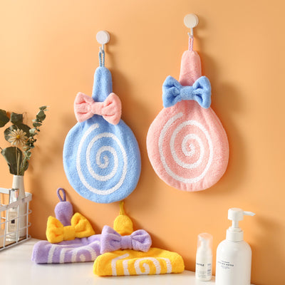 Toalla de Mano de Felpa Coral Gruesa con Diseño Lollipop - Image 5