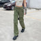 Vintage Red Jeans with Embroidery and Low Waist