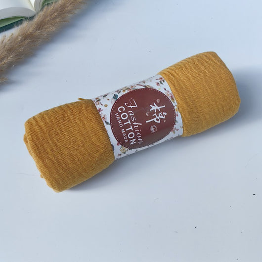 Pañuelo de Algodón y Lino Arrugado Monocromático - Image 69