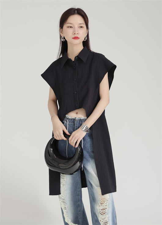 Cardigan Corto Irregular para Mujer - Manga Corta Versátil - Image 18