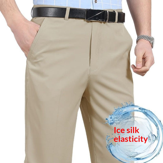 Pantalones Casuales Holgados de Pierna Recta en Colores Sólidos para Hombre - Image 7