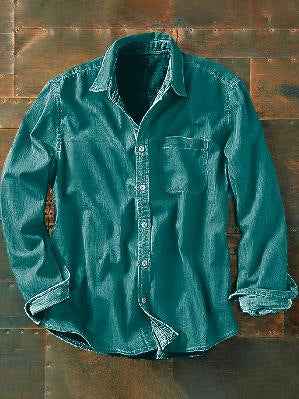 Camisa Retro de Manga Larga para Hombre - Image 29