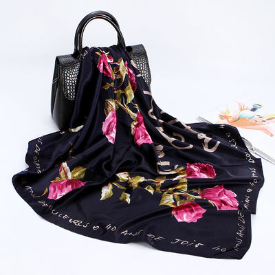 Pañuelo de Seda 90cm Primavera Otoño - Cuadrado Elegante - Image 70