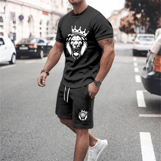 Playera Deportiva 3D Estampada para Hombre - Conjunto de Ocio y Actividad Física