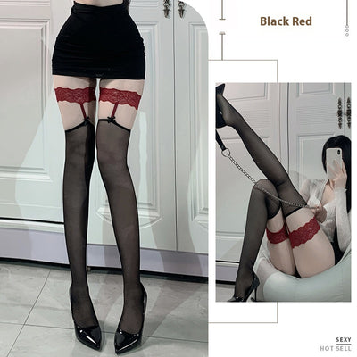 Medias de Encaje Sexy con Detalles Delicados - Image 6