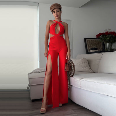 Jumpsuit de Fiesta Elegante para Mujer con Cuello Halter - Image 15