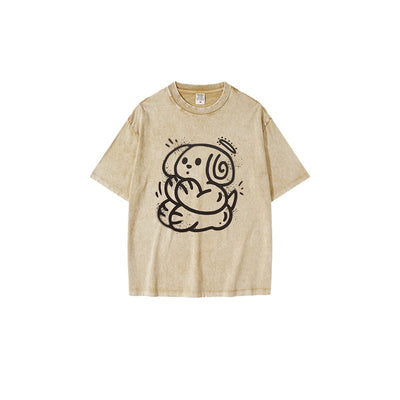 Camiseta Estampada Vintage con Lavado Desgastado - Image 3