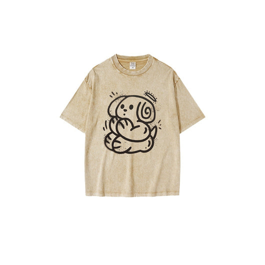Camiseta Estampada Vintage con Lavado Desgastado - Image 3