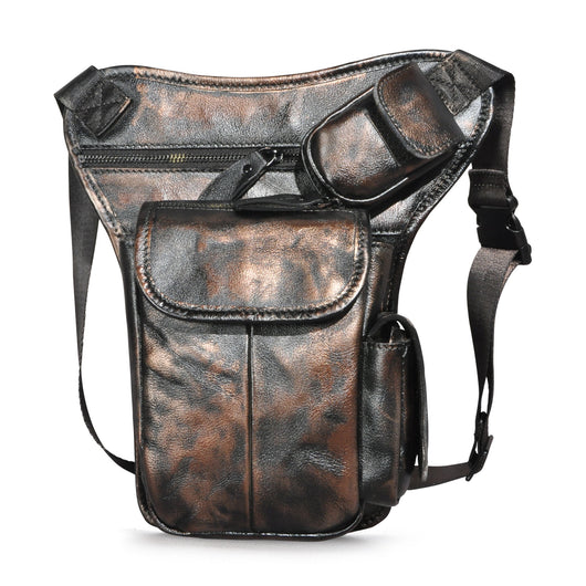 Bolsa de Cintura de Cuero Curtido al Aceite Vintage para Hombre - Estilo Outdoor - Image 8