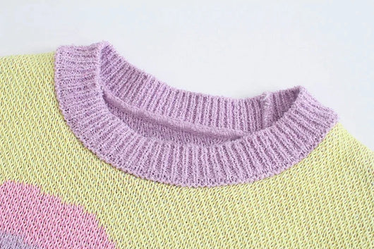 Suéter Cuello Redondo Bicolor Mujer - Corte Holgado - Image 23