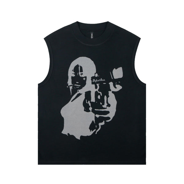 Playera Sin Mangas Estampada para Hombre - Image 2