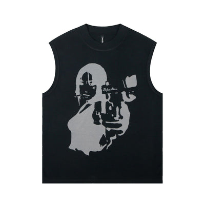 Playera Sin Mangas Estampada para Hombre - Image 2