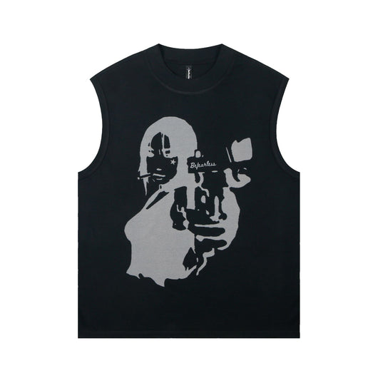 Playera Sin Mangas Estampada para Hombre - Image 2