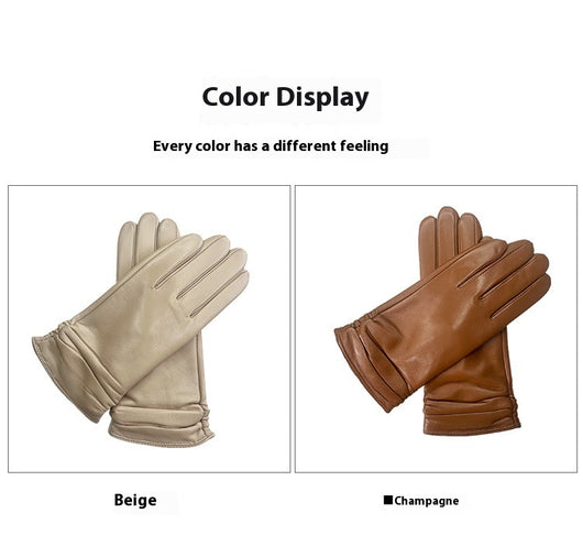 Guantes de Cuero Oveja para Mujer con Pantalla Táctil - Invierno Cálido - Image 16
