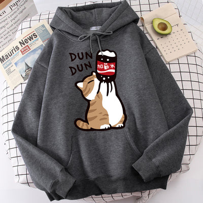 Sudadera con Capucha Gato Divertido - Aumento de Sueldo para Hombre - Image 9