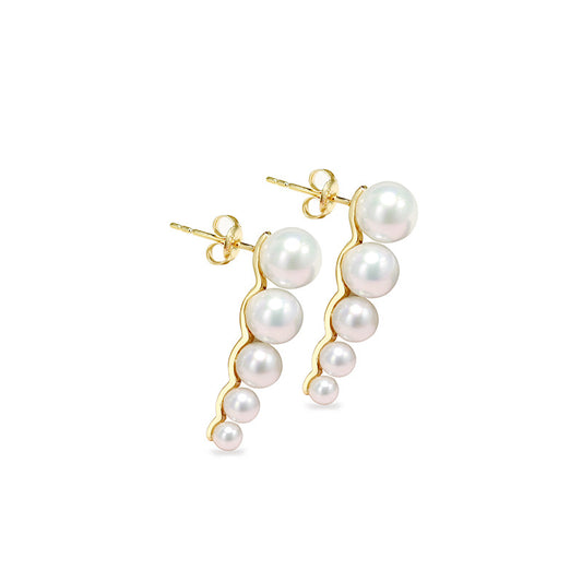 Aretes de Perla de Agua Dulce Estilo OL Lujo Minimalista - Image 2