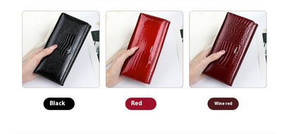 Cartera Larga de Cuero Genuino para Mujer - Image 8