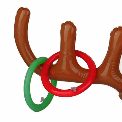 Juego Inflable de Sombreros con Astas de Reno y Anillos para Navidad - Image 14
