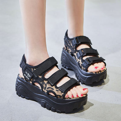 Sandalias Leopardo Talla Grande con Suela Gruesa para Mujer - Image 10