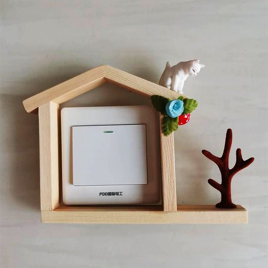Marco Decorativo Hidropónico con Enchufe de Madera y Pegatinas - Image 9