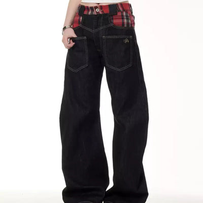 Jeans Retro con Costuras Escocesas y Bolsillos Invertidos - Image 7