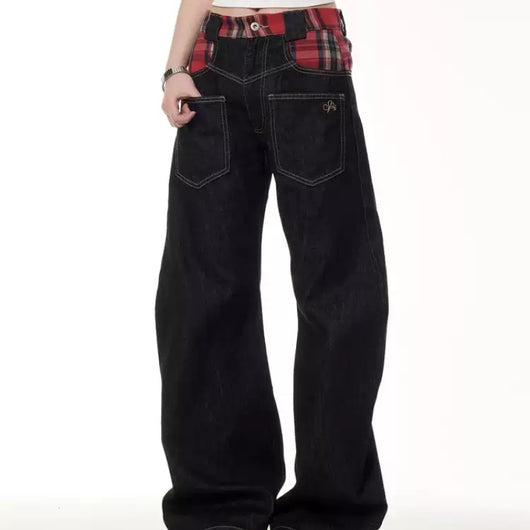 Jeans Retro con Costuras Escocesas y Bolsillos Invertidos - Image 7