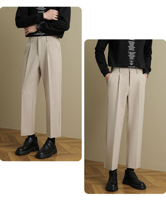 Pantalones de Traje Rectos con Caída Elegante para Hombre - Image 19