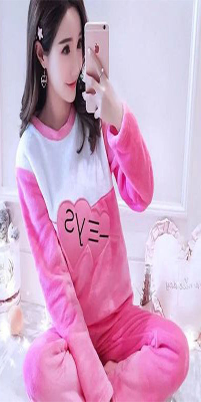 Pijama de Polar Coral para Mujer con Diseño Cartoon Adorable - Image 8