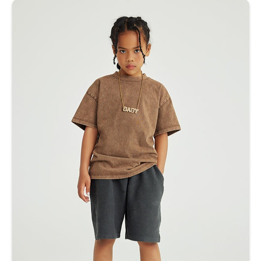 Playera Infantil Cuello Redondo Teñida Batik Lavado - Image 17