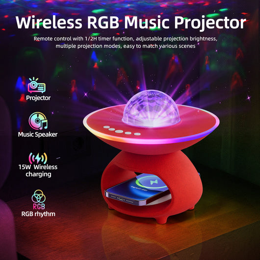 Proyector de Cielo Estrellado LED con Altavoz Bluetooth y Luz de Ambiente - Image 10