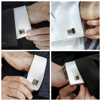 Gemelos Franceses Chapados en Oro con Esmalte - Image 15