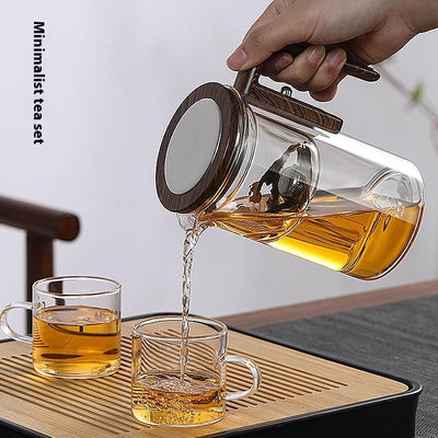 Tetera de Cristal con Separador de Té - Juego Completo para el Hogar