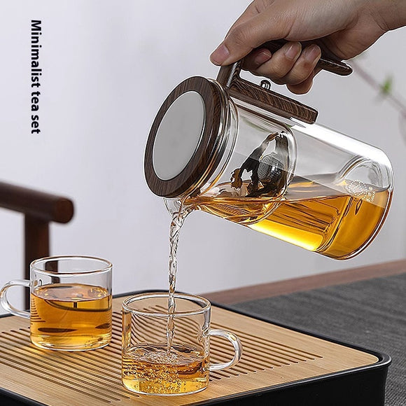 Tetera de Cristal con Separador de Té - Juego Completo para el Hogar