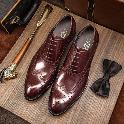Zapatos de Cuero Nobuck para Hombre - Estilo Ejecutivo Inglés con Grabados Brogue - Image 7
