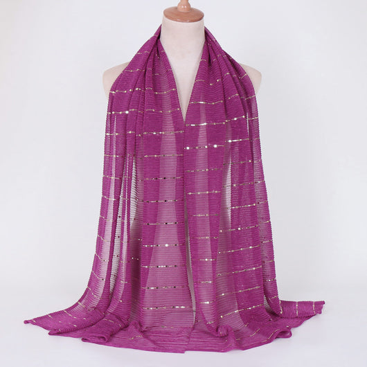 Pañuelo de Seda con Lentejuelas Brillantes para Mujer - Image 21