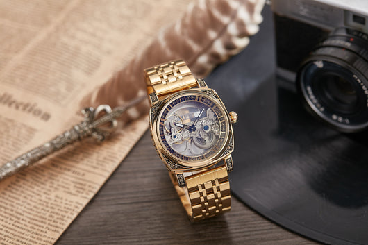 Reloj Mecánico Automático Vintage con Esfera Luminosa y Relieves - Image 15
