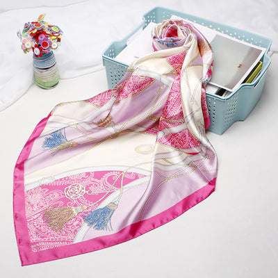 Pañuelo de Seda Estampado Vintage para Mujer - Image 25