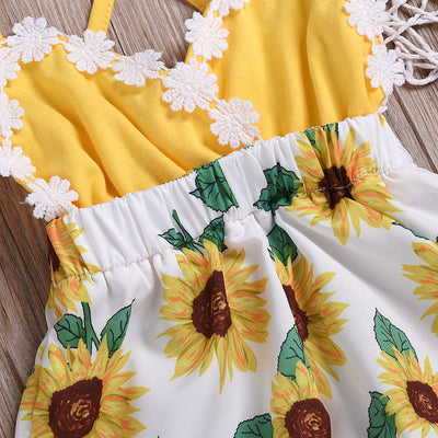 Jumpsuit Infantil Niña con Tirantes Girasol y Encaje - Image 13