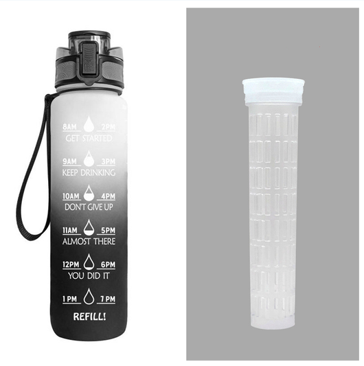 Botella Deportiva 1L Tritan con Marcador de Tiempo - Botella Motivacional Hermética para Fitness y Ciclismo - Image 37