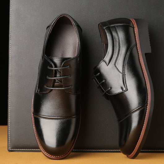 Zapatos de Cuero Talla Grande para Hombre - Estilo Business Casual con Cordones