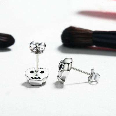 Aretes de Plata Esterlina con Circón Negro Incrustado - Image 2