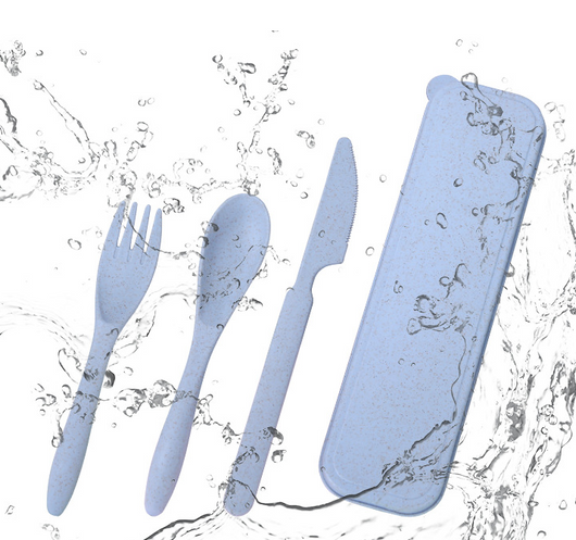 Juego de Cubiertos Portátil de Fibra de Trigo - Image 10