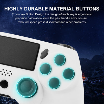 Red game controller with black buttons, D-pad, and dual analog sticks for P4 host gaming. - Image 18