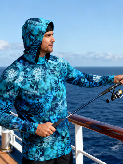 Camisa de Pesca con Protección Solar y Cobertura Facial para Hombre