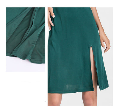 Pijama Camisón de Seda Suelta con Abertura Lateral - Image 17