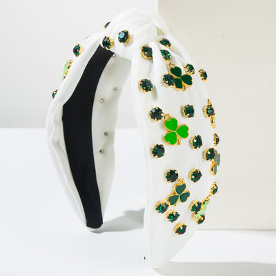Diadema Trébol Verde con Cristales - Accesorio para el Cabello Elegante - Image 6
