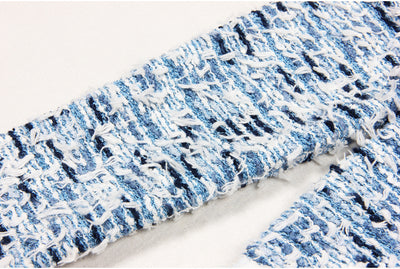 Abrigo Tweed Elegante con Cuello Vuelto y Detalle de Borla - Image 12