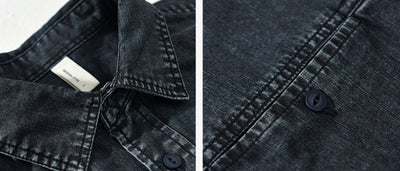 Camisa Vaquera Vintage Efecto Desgastado para Hombre - Image 13